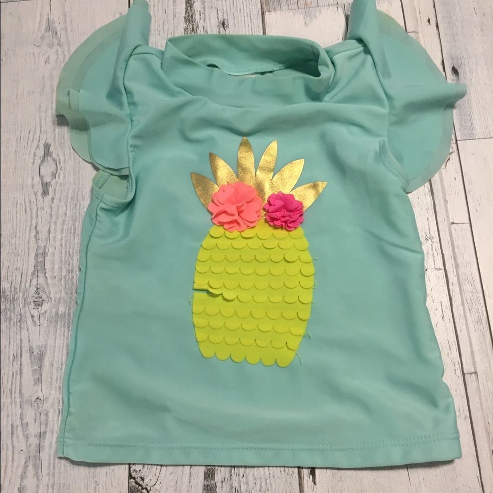 Wetsuit 3T Teal Pineapple Swim Top